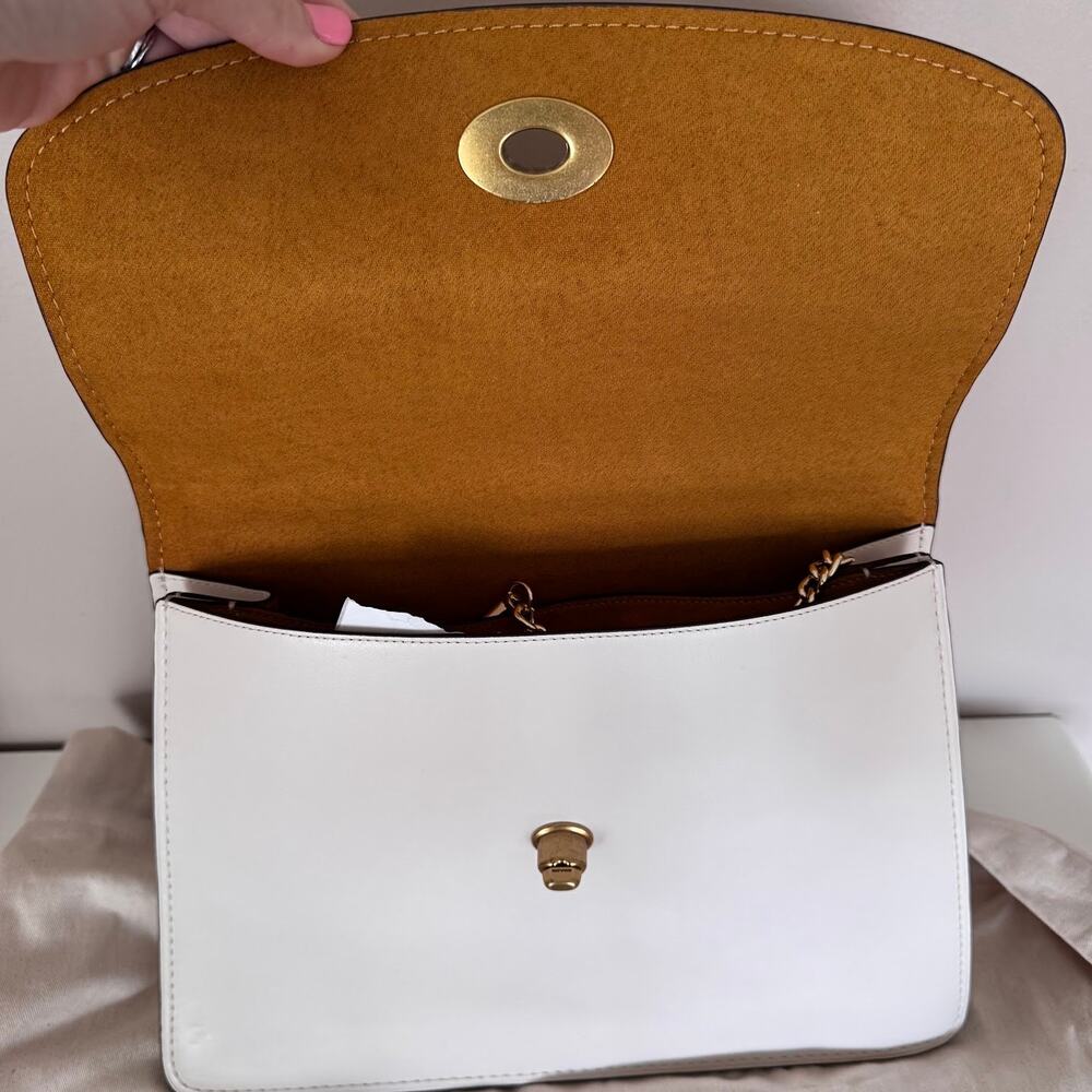 Coach Parker Top Handle 32 Bag Tan Cream Croc Embossed Ginny & Georgia Rare - Picture 3 of 16